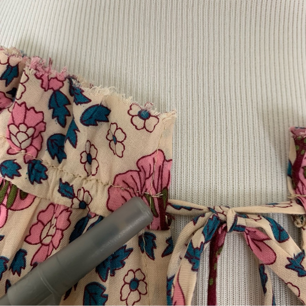 Natalie Martin Marlin Dress Boho Size M Floral Midi Tassel - Picture 17 of 17